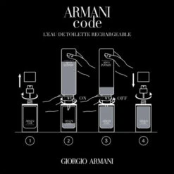 Armani - Armani Code Eau De Toilette Rechargeable -Parfumerie Burdin Boutique armani code homme eau de toilette 3