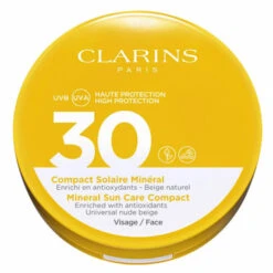 Clarins - Compact Solaire Minéral Visage SPF 30 Enrichi En Antioxydants - Beige Naturel