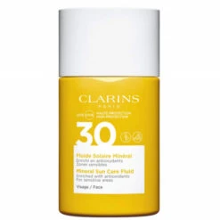 Clarins - Fluide Solaire Minéral Visage SPF 30 Enrichi En Antioxydants - Zones Sensibles