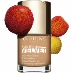 Clarins - Skin Illusion Velvet Fond De Teint Mat Naturel & Hydratation -Parfumerie Burdin Boutique clarins skin illusion velvet fond de teint mat naturel hydratation 2
