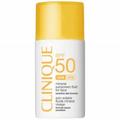 Clinique - Soin Solaire Visage SPF50 Fluide Minéral - Formule Peaux Sensibles