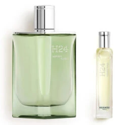 Hermès - H24 Herbes Vives Coffret Eau De Parfum Avec Son Vaporisateur De Voyage -Parfumerie Burdin Boutique hermes h24 herbes vives coffret eau de parfum avec son vaporisateur de voyage 2