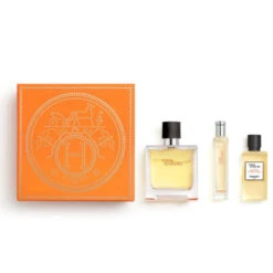 Hermès - Terre D'Hermès Coffret Parfum Avec Son Vaporisateur De Voyage Et Son Gel Douche -Parfumerie Burdin Boutique hermes terre d hermes coffret parfum avec sa miniature et son gel douche 1
