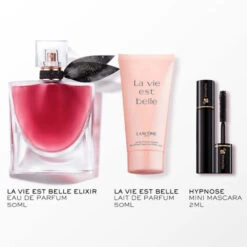 Lancome Lancôme - La Vie Est Belle L'Elixir Coffret Eau De Parfum, Lait Corps Et Mini Mascara -Parfumerie Burdin Boutique lancome la vie est belle l elixir coffret eau de parfum avec son lait pour le corps et son mini mascara 2