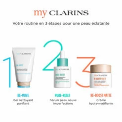 Clarins - RE-BOOST Crème Hydra-matifiante - Peaux Mixtes à Grasses -Parfumerie Burdin Boutique my clarins re boosts creme hydra matifiante 4