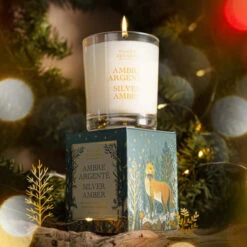 Panier Des Sens - Ambre Argenté Bougie Parfumée -Parfumerie Burdin Boutique panier des sens ambre argente bougie parfumee 2