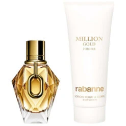 Rabanne - Million Gold For Her Coffret Eau De Parfum Et Son Lait Pour Le Corps -Parfumerie Burdin Boutique rabanne million gold for her coffret eau de parfum et son lait pour le corps 1