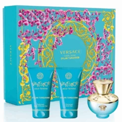 Versace - Dylan Turquoise Pour Femme Coffret Eau De Toilette Avec Son Gel Douche Et Son Gel Corps